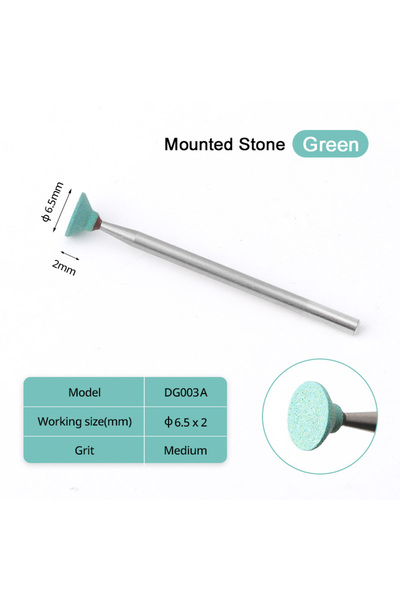Choice4 DG003A Lodden Dental Zirconia Polishers DG Medium Grit Green Ceramics...