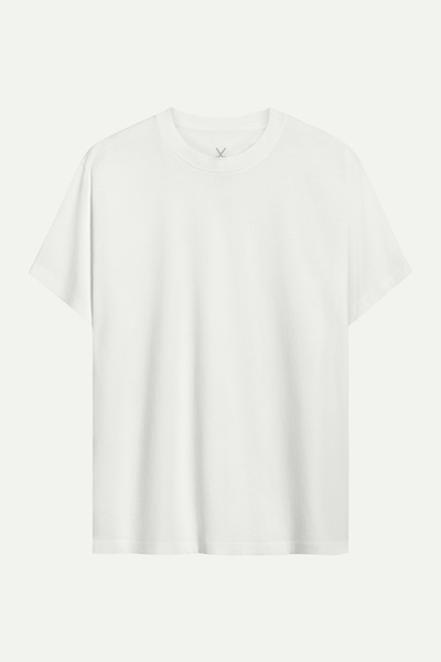KAFT Beyaz Erkek Regular Basic Tişört - %100 Pamuk | (Regular - Off White)