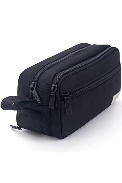 Choice1 black-A Large Capacity Multi-Functional Pencil Case Three-Layer Stati...