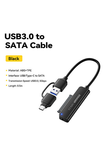 essager black 2 In 1 SATA to USB 3.0/Type-C Adapter Hard Drive Converter for ...