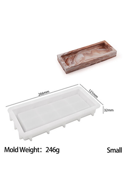 Choice1 small Rectangle Storage Tray Silicone Mold DIY Coaster Making Plaster...