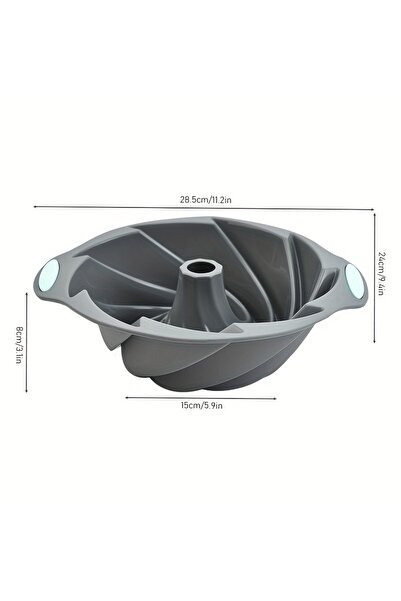 Choice 1PC gray High quality silicone cyclone cake mold High temperature resi...