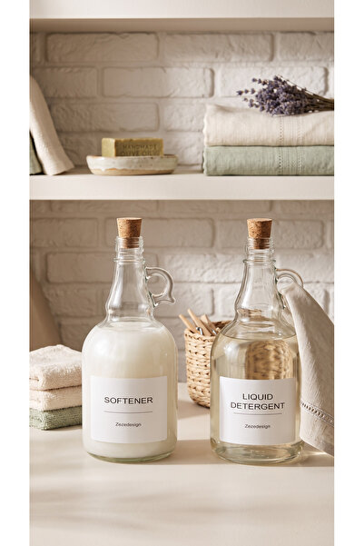 zezedesing Liquid Detergent Bottle And Softener Bottle Mushroom Lid 1000ml