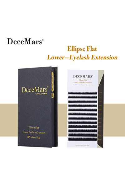 Choice1 5 مم 6 مم 7 مم مزيج 0.15 مم B DeceMars Ellipse Flat Lower Eyelash Ext...