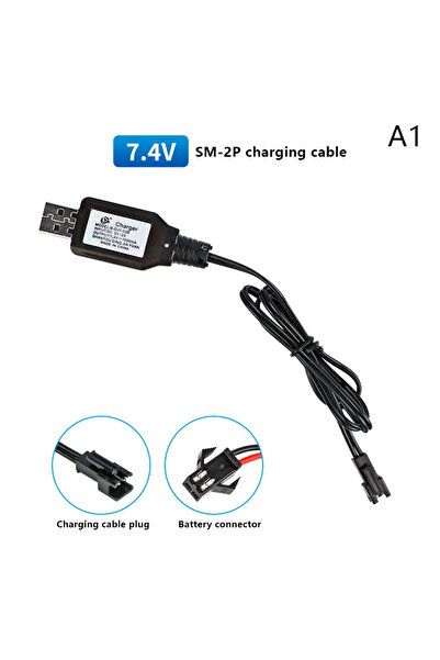 Choice شاحن KOQZM A1 1PC 7.4V (3.7V X2) لبطاريات الليثيوم أيون SM-2P/3P SM-4P...