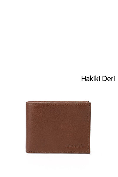 GÖNDERİ(R) Erkek Taba Hakiki Deri Yatay Cüzdan