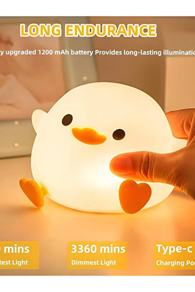 Choice YELLOW Cute DoDo Duck LED Night Light RGB Colors Rechargeable Dimmable...