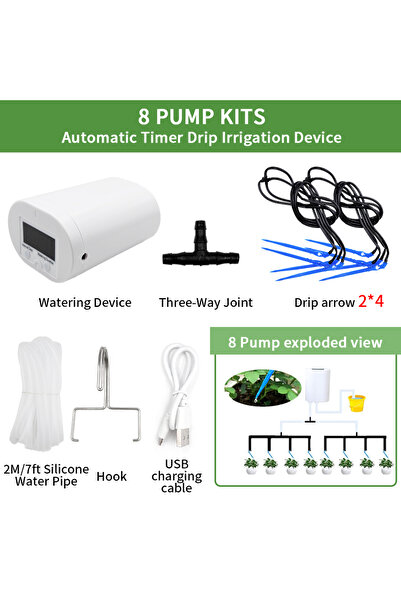 Choice 8 pump kit Automatic Plant Flower Watering Pump Home Sprinkler Drip Ir...