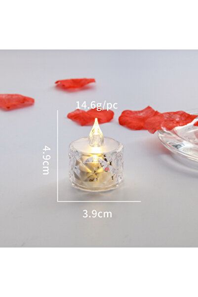 Choice شمعة كريستالية S-Crystal واحدة، 24-1 قطعة، شمعة إضاءة LED بدون لهب، شم...