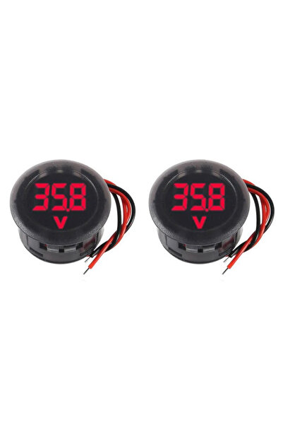 choice2 Red 2/4pcs DC 4-100V Car Voltage Gauge LED Digital Display 12V 24V Wa...
