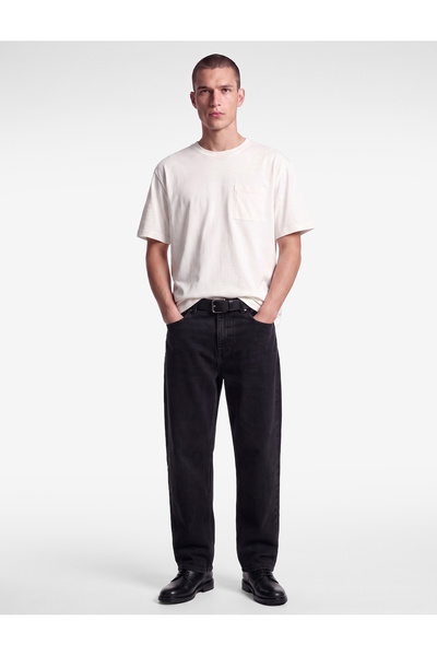 Koton Crew Neck Cotton Short Sleeve Basic Oversize T-Shirt with Pocket Detail