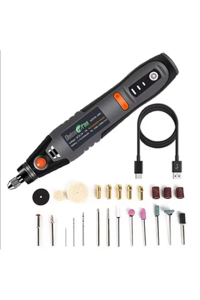 Choice 24PCS accessory 35W USB Cordless Rotary Tool Dremel DIY Mini Drill Eng...