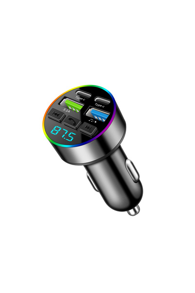 Choice Black 66W Bluetooth5.0 PD Car Charger Adapter FM Transmitter 3.1A Dual...