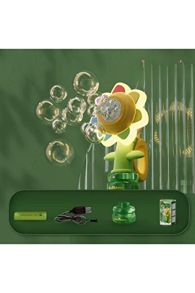 Choice YELLOW Bubble Machine Toy Electric Automatic Sunflower Shaking Head Ad...