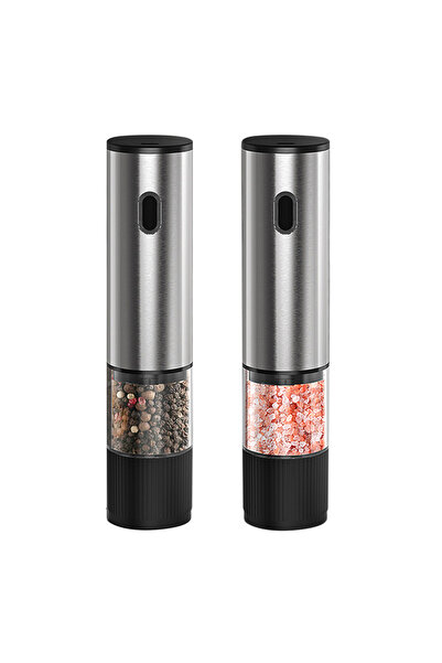 Choice1 sliver set Electric Salt and Pepper Grinder Automatic Rechargeable Pe...