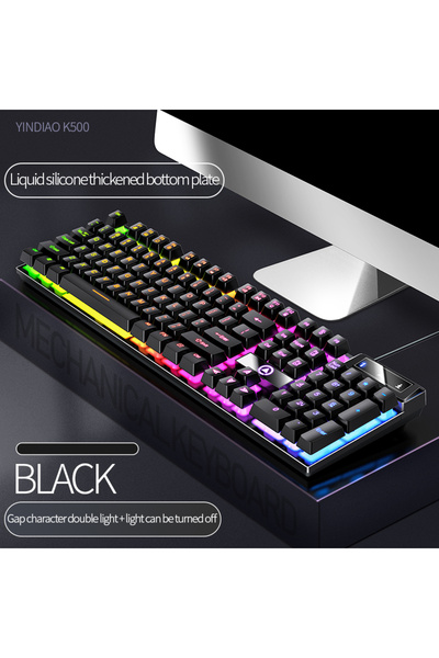 Choice Black mixed light YINDIAO Keyboard Gaming Wired Laptop Desktops PC Com...