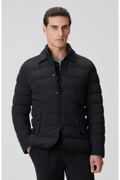 Network Siyah Puffer Coat Ceket