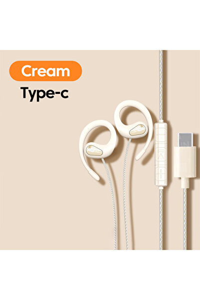 Choice1 سماعات أذن سلكية بطول 1.2 متر من نوع C بلون بيج مع مدخل 3.5 ملم/نوع C...