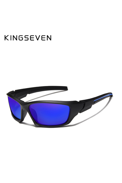 Choice نظارة شمسية رجالية مستقطبة أصلية C03 زرقاء من ماركة KINGSEVEN 2024 بإط...