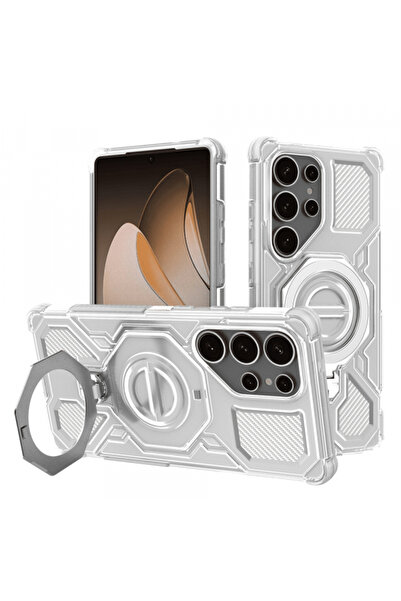 Samsung Husa pentru Galaxy S25 Ultra S938, Techsuit, Carbon Shield Pro, Alba