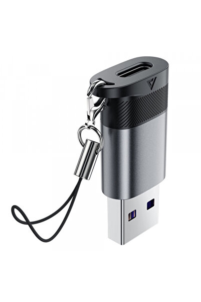 Acefast Adaptor Date si Incarcare USB-A - USB-C J8, Gri