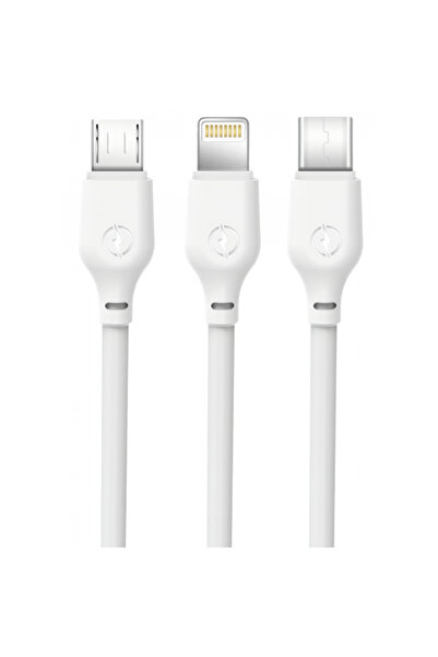 XO Design Cablu Incarcare USB-A - Lightning / microUSB / USB-C NB103 3in1, 10...
