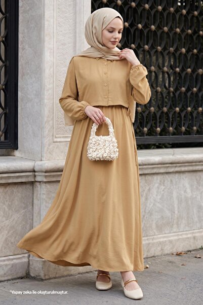 InStyle Φόρεμα Camel με μπολερό