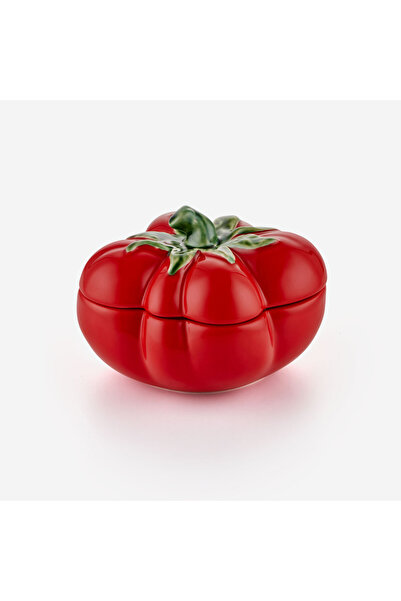 Bordallo Pinheiro Tomato Red Ceramic Storage Container 16 cm