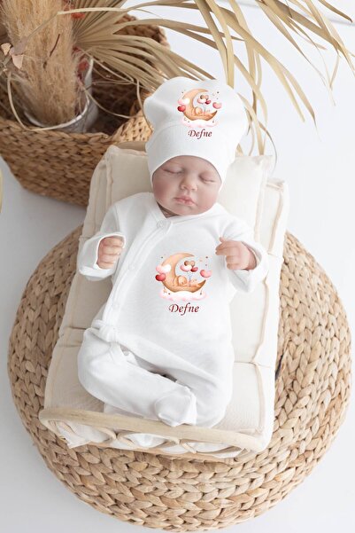 Bebe wini 100% Pamuk 3 Parça Patikli Tulumu MN66