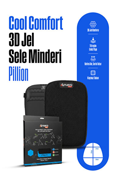 Nukrotech Cool Comfort 3D Jel Motosiklet Sele Minderi - Pillion