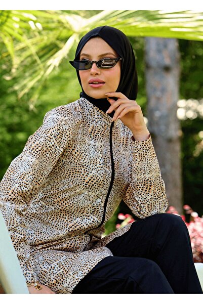 HOUSE OF MODEST بدلة سباحة باراشوت نمط النمر