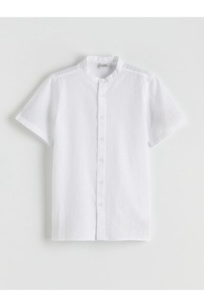 LC Waikiki Vizyon New Season Hakim Collar Basic Boys' Shirt