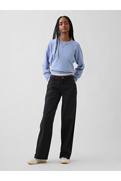 GAP Kadın Siyah Low Rise '90s Loose Khaki Pantolon