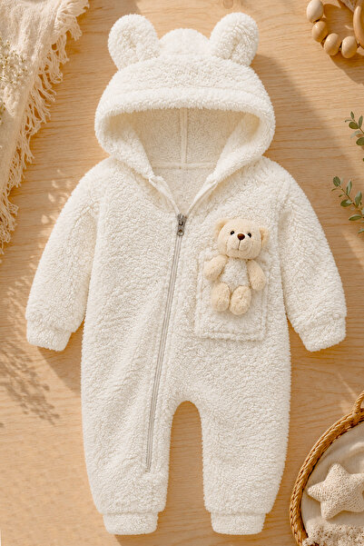 ipek atlas Girl Boy Baby And Kids Plush Teddy Bear Winter Jumpsuit