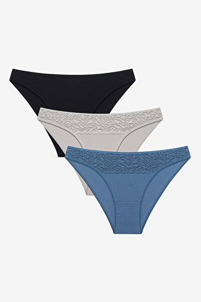 Penti Wild Flower 3-Piece Multicolored Cotton Slip Panties