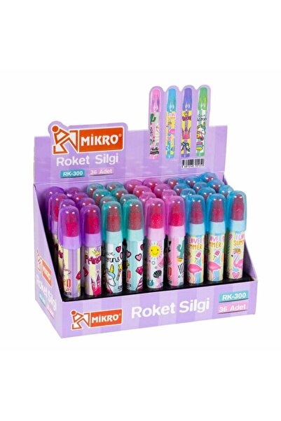 ŞAHİN KIRTASİYE Micro Eraser Rk-300 Rocket Box of 36