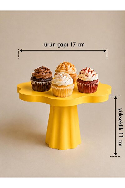 Mazaka Studio Cupcake Ayaklı Stand Dalgalı Desen