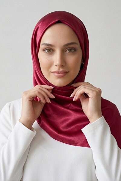 Eşarp Kristal Düz 100*100 Bordo