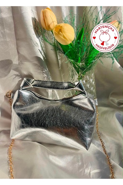 SANTA FLEX Silver Soft Modern Leather Stylish Twist Detailed Elegant Chain St...