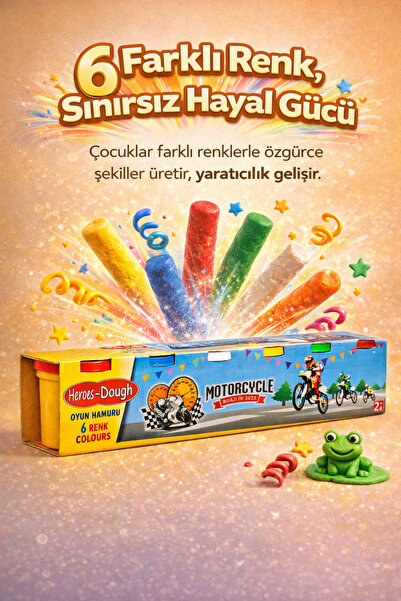 Genel Markalar HEROES Oyun Hamuru 6'lı Set 6 Renk 680 Gr