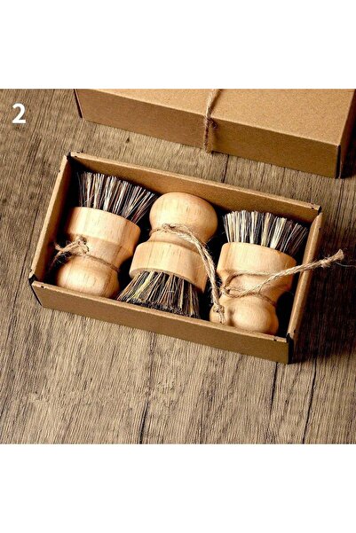 Choice B Natural Kitchen Dishwashing Brush With Wood Handle Non Oil Staining ...
