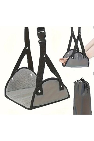 Choice1 LIGHT GRAY Adjustable Foot Hammocks for Travel, Car, Airplane Rest, O...