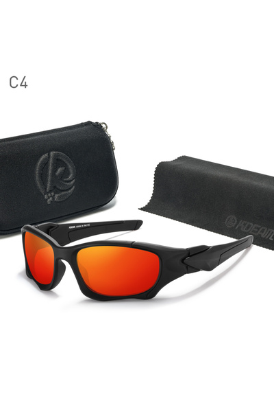 Choice7 نظارات شمسية رجالية قوية من ماركة KDEAM طراز C4Mirror Red، نظارات شمس...