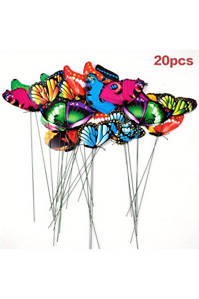 choice2 20Pcs 10/20/50pcs Butterfly Decoration Stakes 3D Artificial Butterfly...