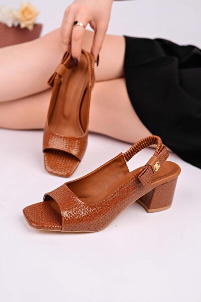 Nesil Shoes Gabbel 201 Tan Back Rubber Women's Sandals