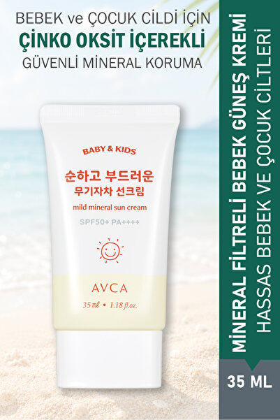 AVCA Mineral Filtreli Hassas Bebek ve Çocuk Güneş Kremi - Baby & Kids Mild Mi...