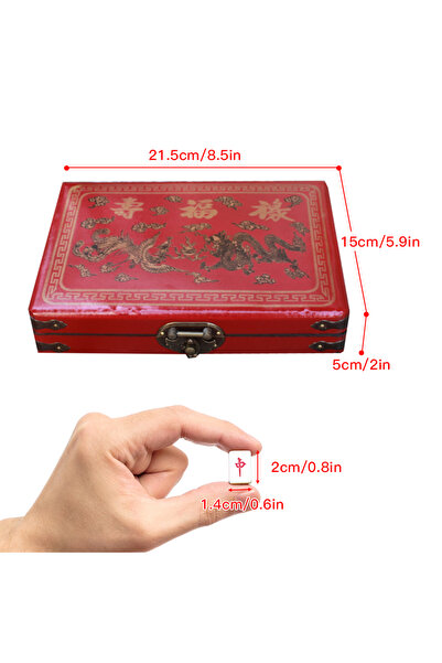 Choice1 S 1set Chinese Numbered Mahjong Set 144 Tiles Mini Mah-Jong Set Porta...