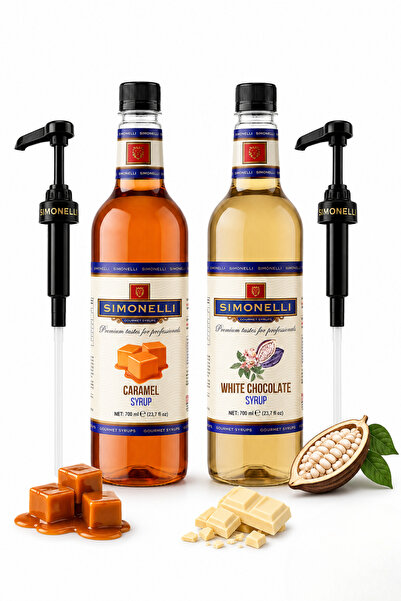 Simonelli Karamel ve Beyaz Çikolata Kahve Şurubu 700 ml 2'li Set - İçecek ve ...