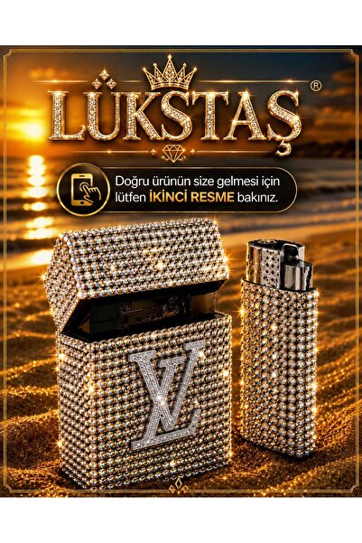 Lüks Taş Sigara Kutusu Ve Çakmak (kısa-kalın Sigaralar Için)