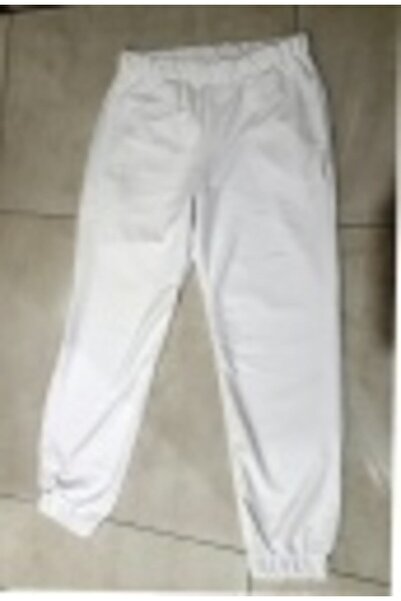 SİSTERS2HC Women's Elastic Leg 100% Cotton White Tracksuit